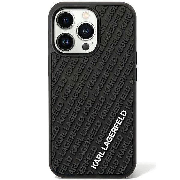 Etui Karl Lagerfeld 3D Rubber Multi Logo do iPhone 11 / Xr - czarne