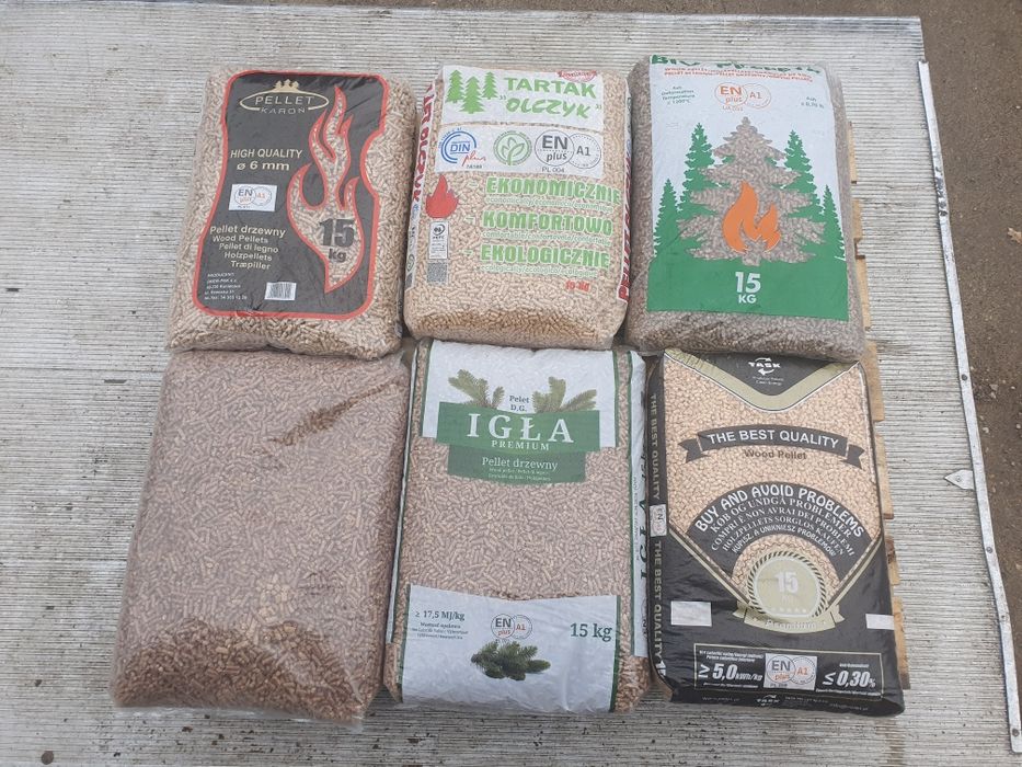 Pellet Olczyk Lava Igła Allaska Karoń Biopel brykiet bukowy  pellet A2