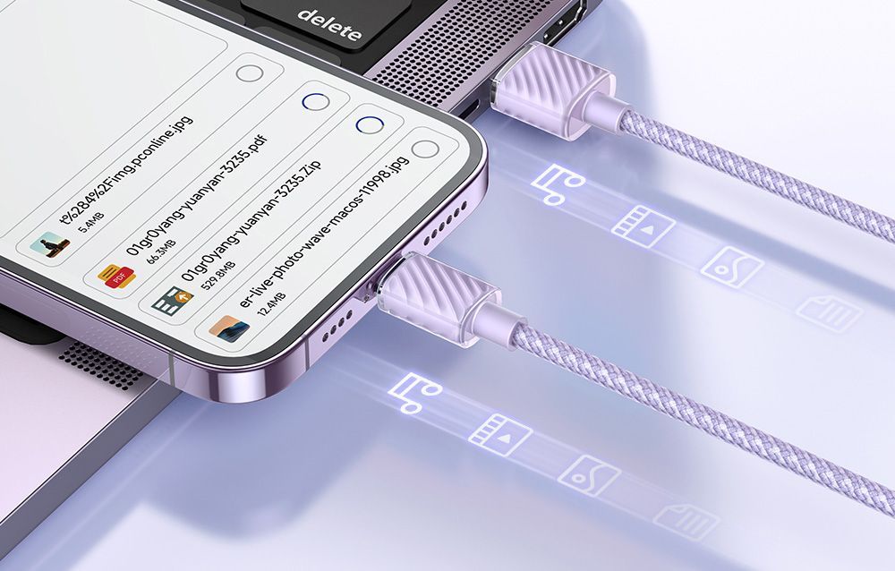 Kabel USB do iPhone Lightning 3A 1.2m fioletowy Mcdodo