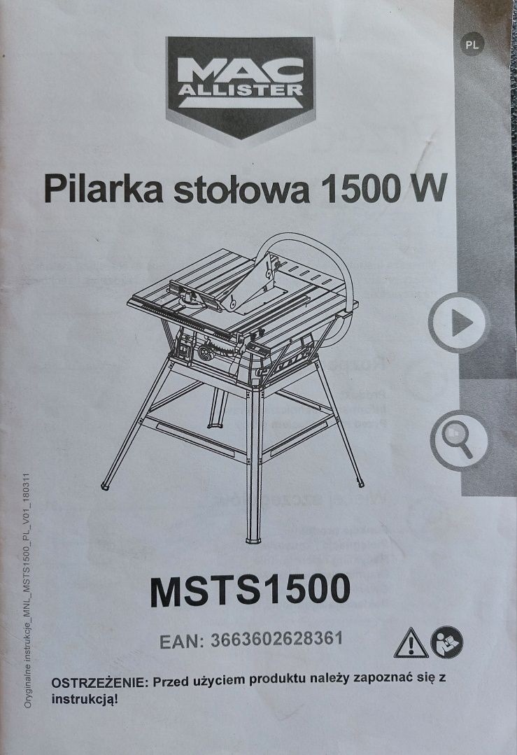 Pilarka stołowa 1500W