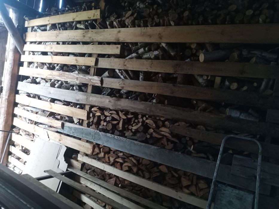 suche drewno opałowe mix brzoza sosna+ obladry/zrzyny