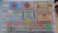 PRL bony loteria cegiełka etykiety zapałczane znaczki i inne