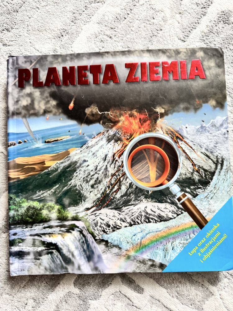 Planeta Ziemia, lupa okienka z ilustracjami i objaśnieniami