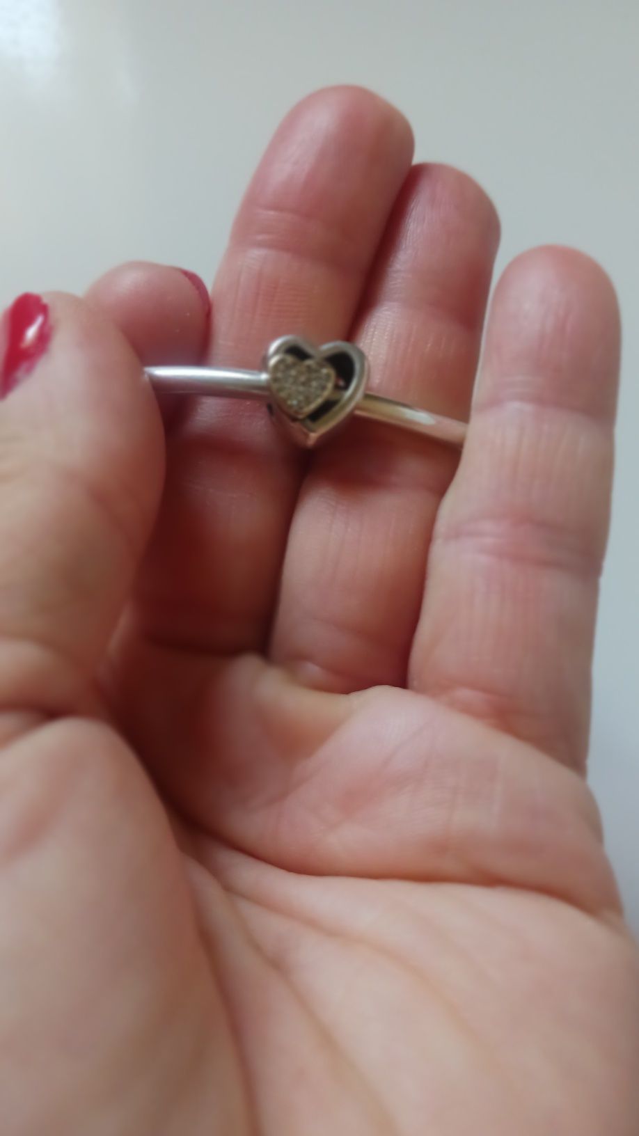 Conta pandora original em oro e prata