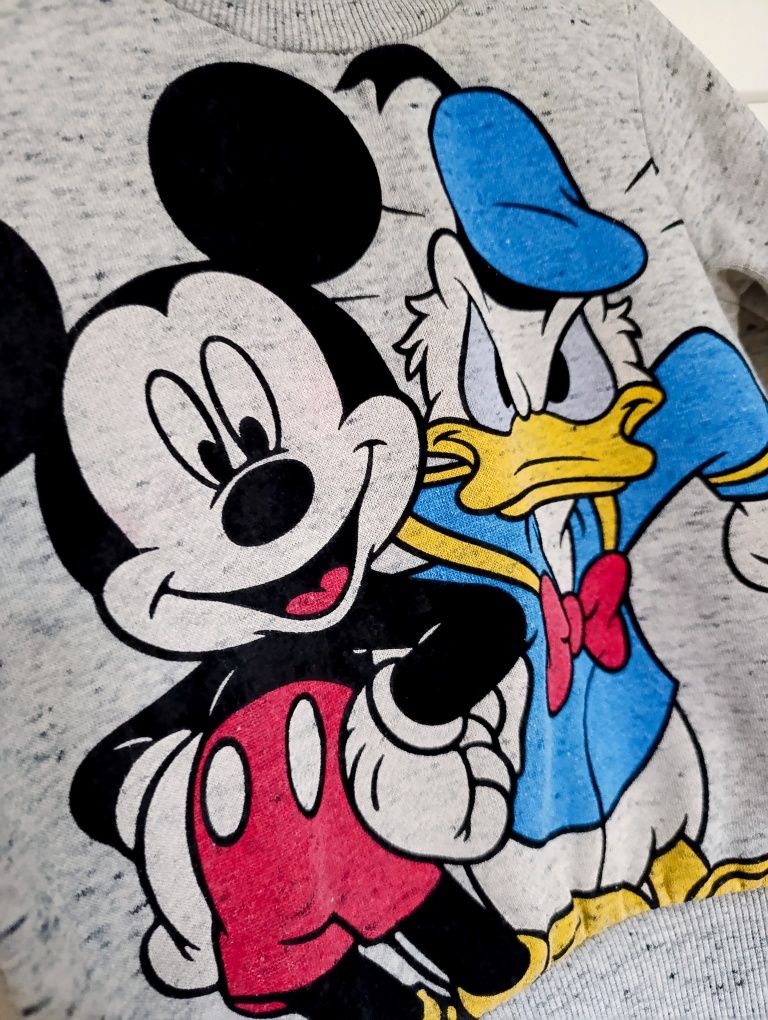 Szara bluza dziecięca, Myszka Miki, Kaczor Donald, 2/3 lata, Disney