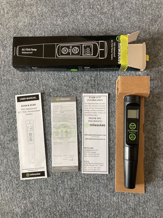 Milwaukee EC60 PRO miernik tester przewodności EC konduktometr TDS/EC