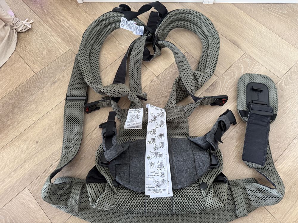 BABYBJORN nosidełko Harmony 3D Mesh, śliniaczek, przykrycie