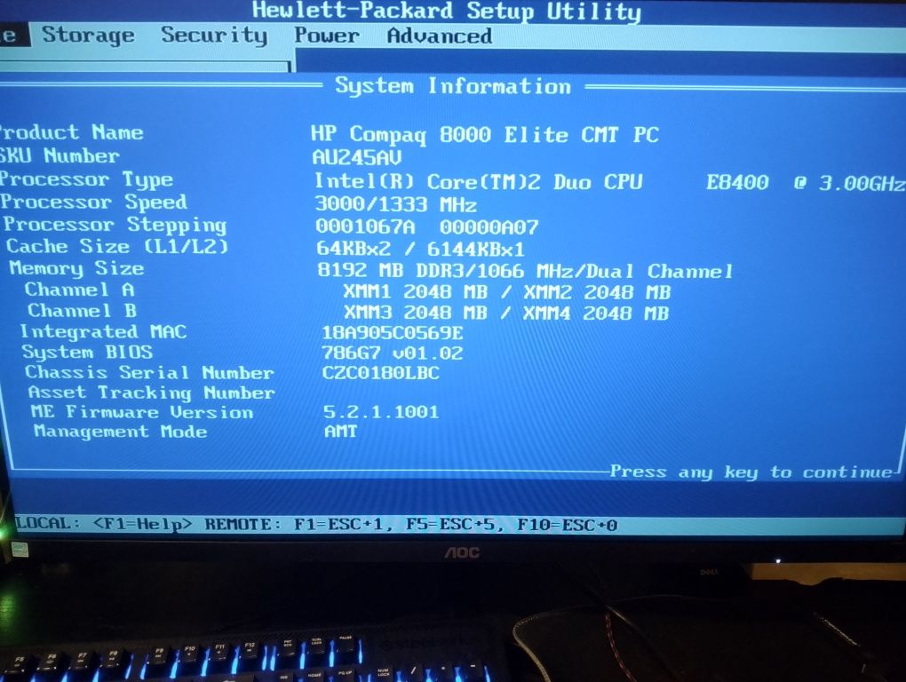 Komputer HP Compaq 8000 Elite, 8GB ram, karta WiFi