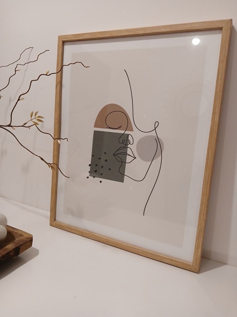 Quadro com moldura em madeira em excelente estado