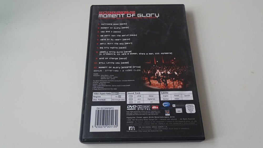 DVD Música - Scorpions: Moments of Glory