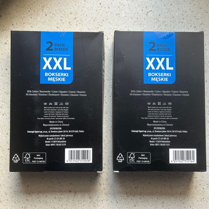 LONSdALE XXL bokserki XXL 4 sztuk 2x 2-pack
