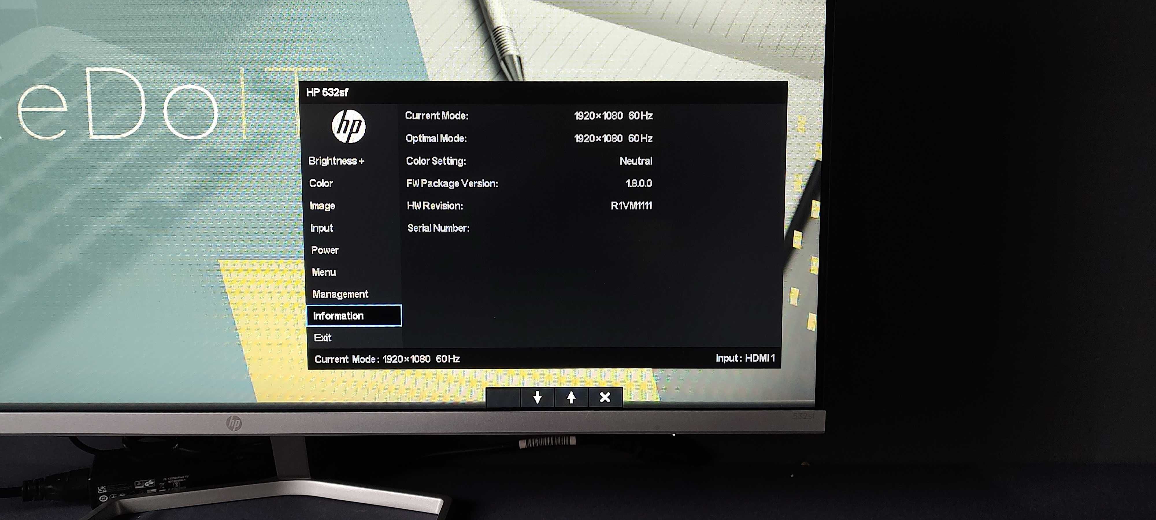 Monitor HP 532sf