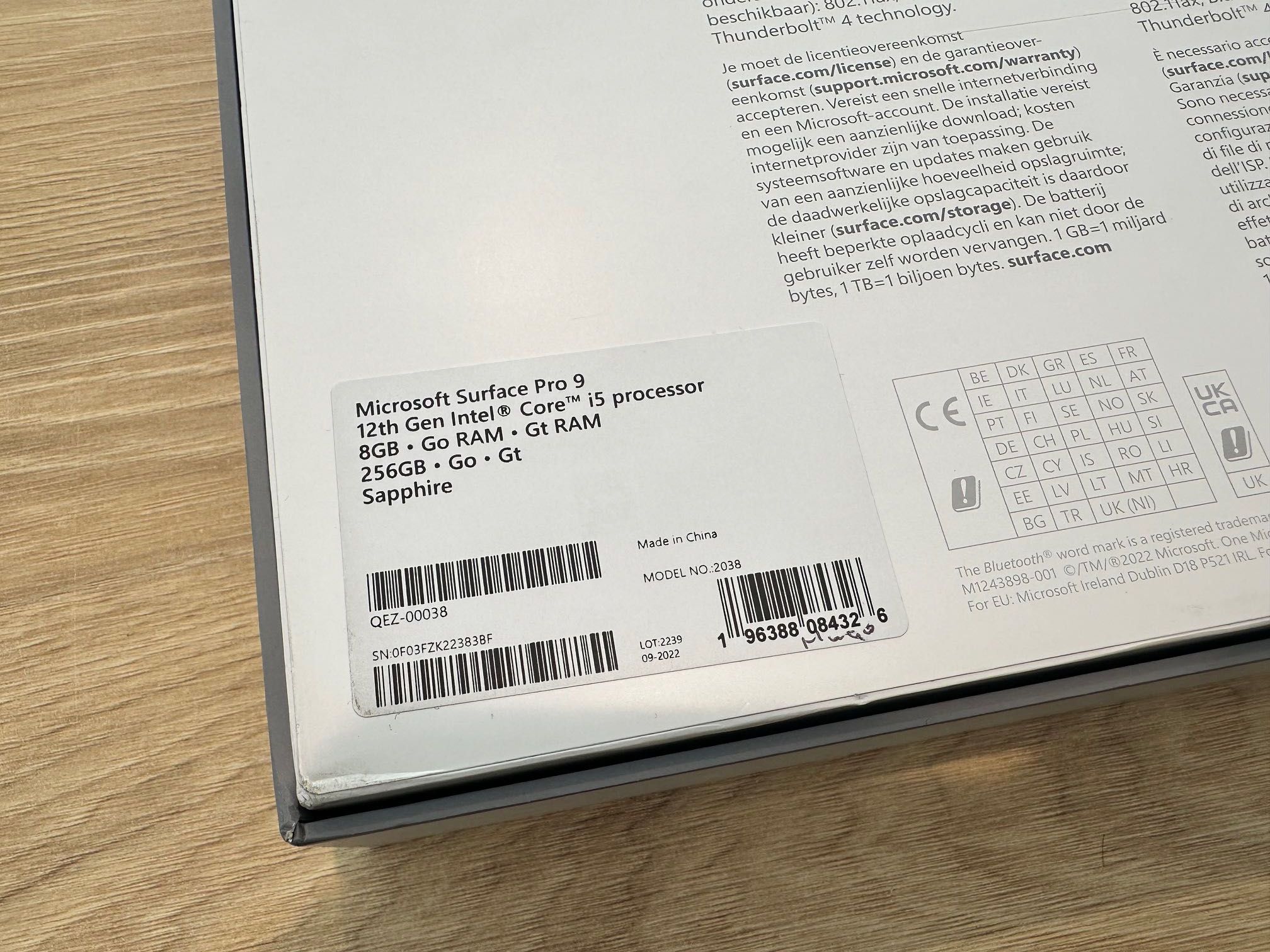 Nowy Microsoft Surface Pro 9 13"/i5/8GB/256GB/Win11 Szafirowy Sklep