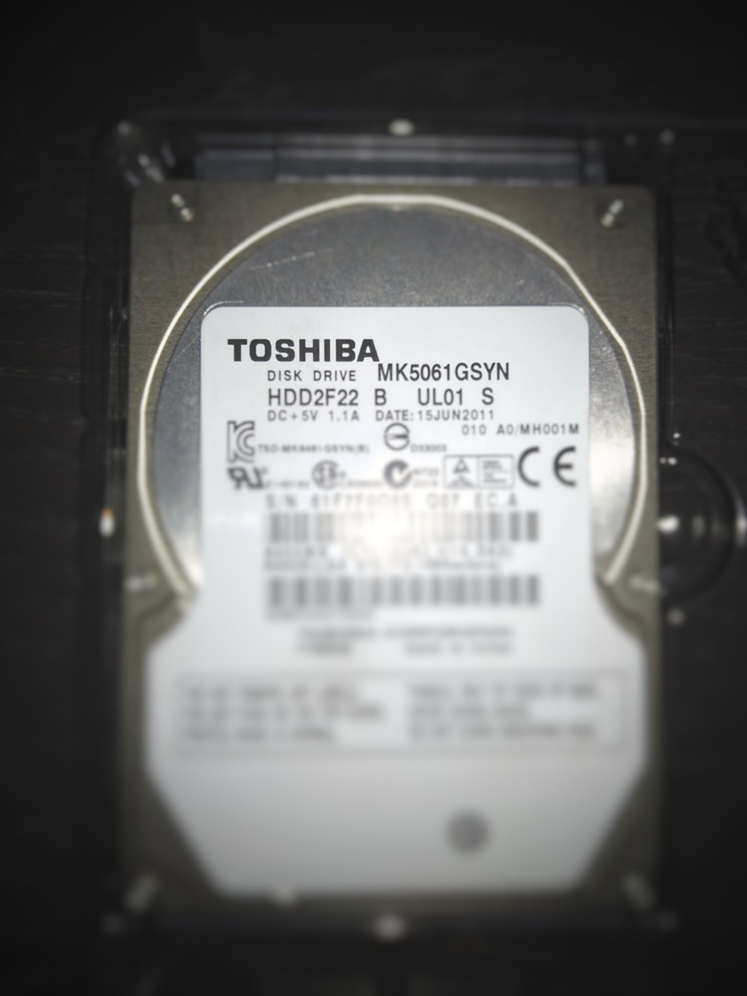 Disco SATA 3Gb/s HDD 2.5 500GB, 7200rpm