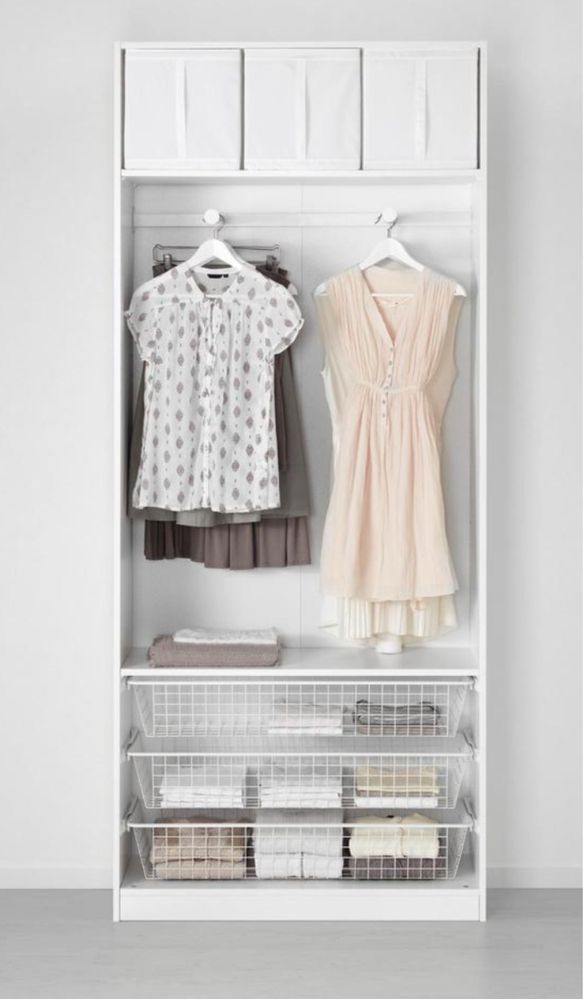 Guarda-roupa PAX IKEA 100 × 38 × 236 cm, branco