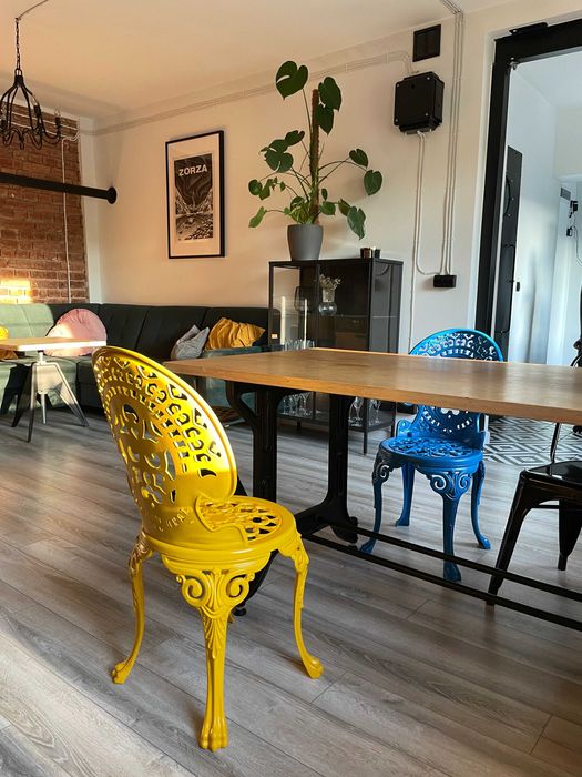 zestaw ogrodowy żeliwny krzesło stół  meble Gartenmöbel Stuhl