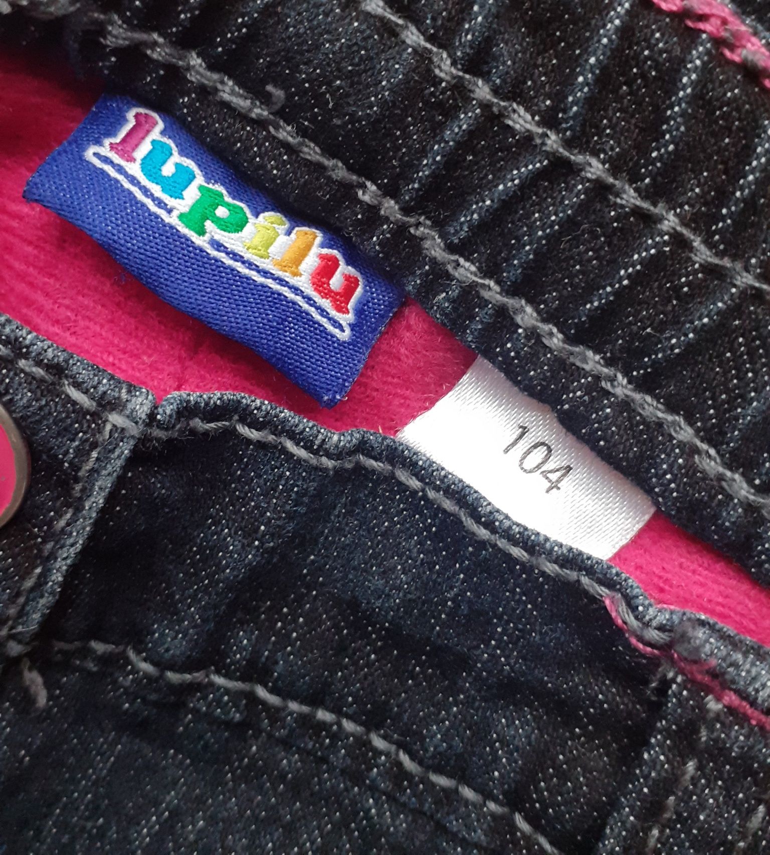 Spodnie Lupilu r.104 dżinsy na polarze, jeans