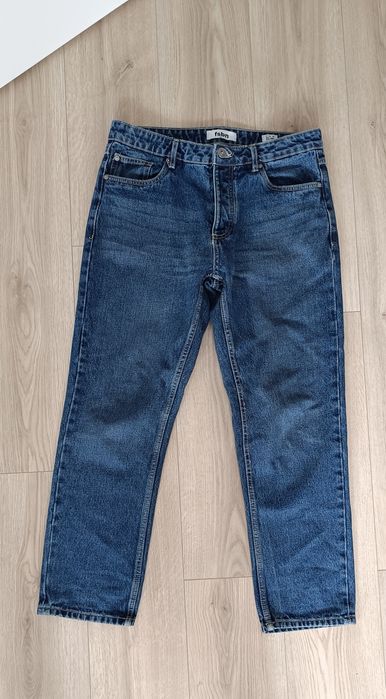 Fishbone granatowe jeansy loose 32/30