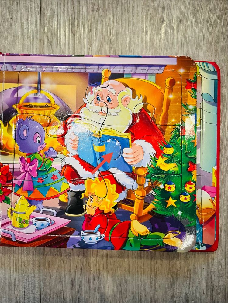 Magiczne Święta książka z puzzlami 6 układanek
