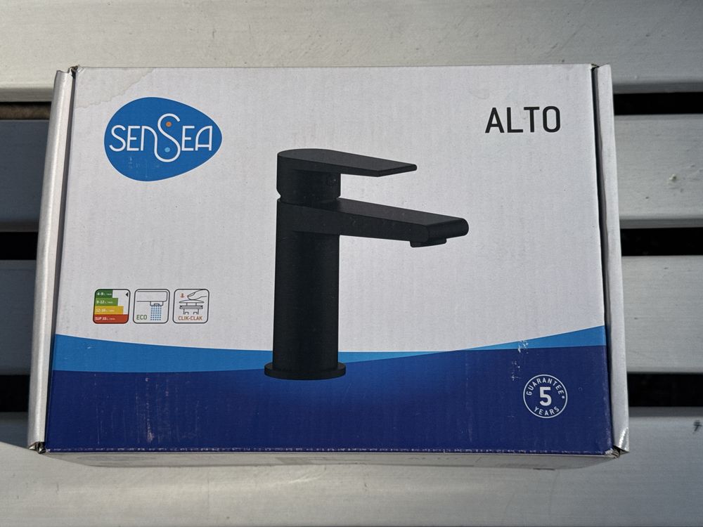 Bateria umywalkowa czarna Alto Sensea