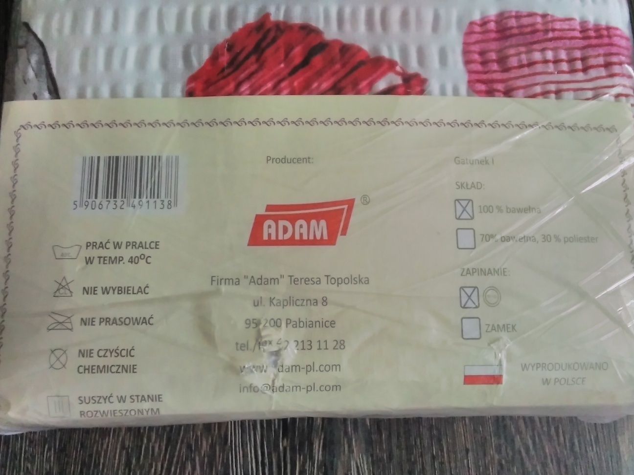 Komplet pościeli z kory