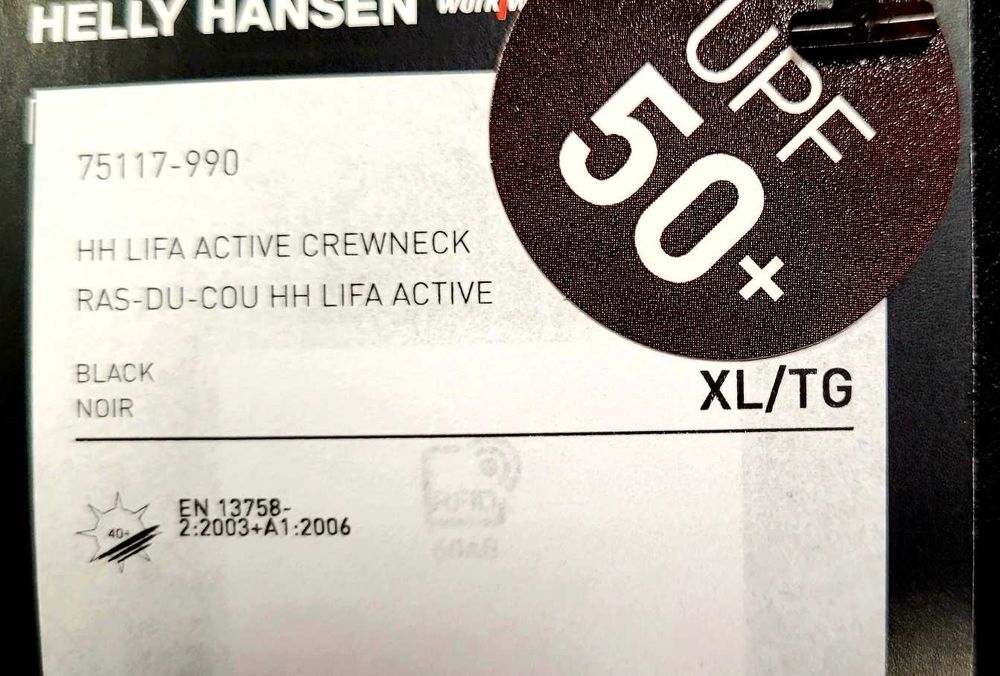 HELLY HANSEN Koszulka ochrona UV LIFA Active Base Layer Crewneck XL