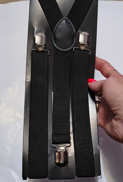 Szelki do spodni damsko-męskie czarne