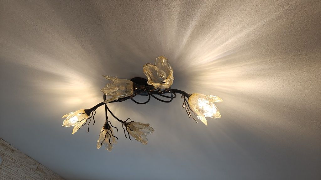 Żyrandol z żarówkami LED.