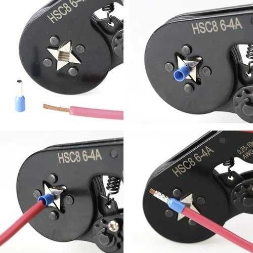 Zaciskarka do Tulejek Praska Kabli Końcówek Konektorów Zestaw 1200 szt