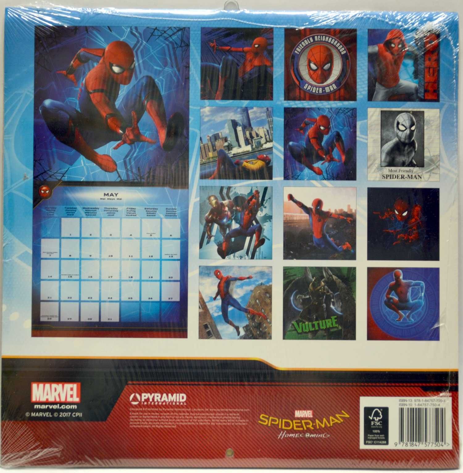 Spider-Man Homecoming - Oficjalny Kalendarz 2018