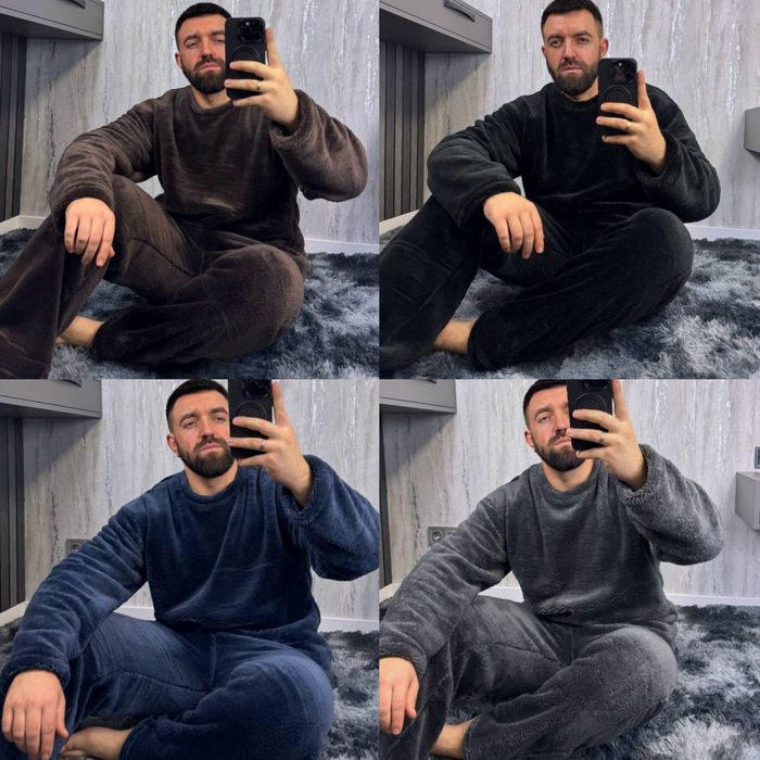 ‼️Чоловіча тепла піжама. Махра. ОПТ та роздріб. Розмір: М/Л, ХЛ/ХХЛ