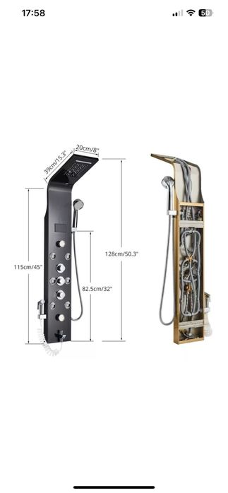 душова панель з високоякісної нержавіючої сталі