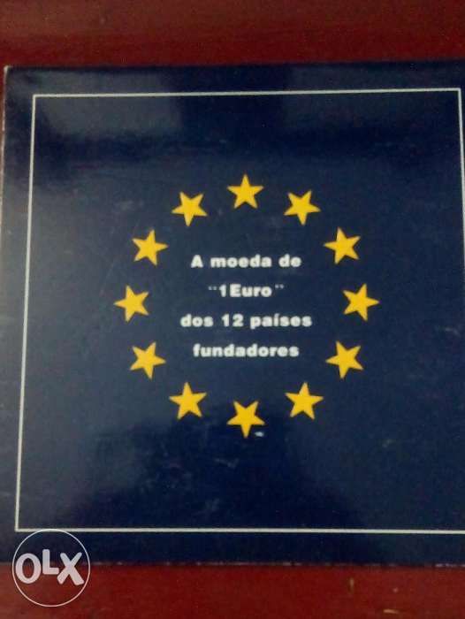 Colecção de moedas de 1 euros de 12 países fundadores