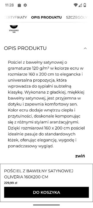 Pościel satynowa home&you 160x200