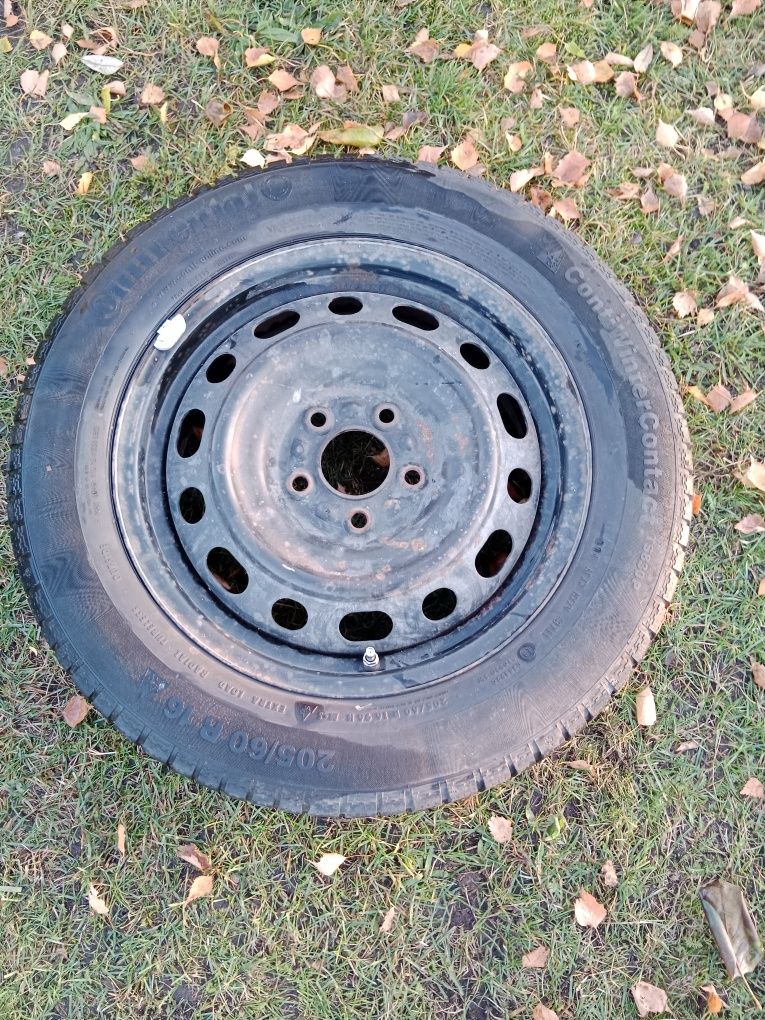 Opona zimowa ContiWinterContact z felgą stalową 205/60 R16 ET50 5x114.