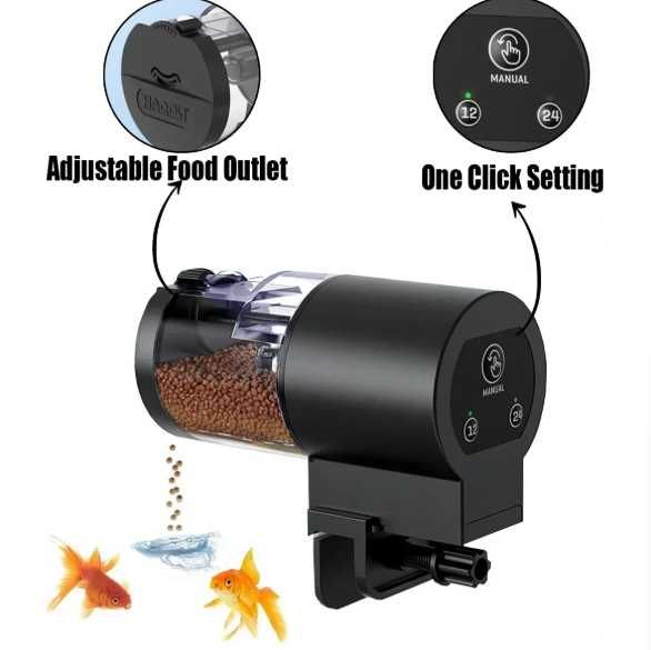 Karmnik automatyczny do akwarium - podajnik pokarmu - NOWY - 10szt