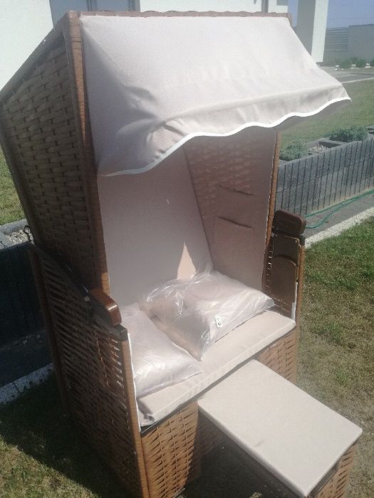 Kosz plażowy, ogrodowy 1-osobowy Brąz! Idealny na balkon ! Zach-pom.