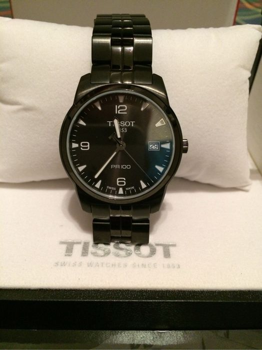 Relógio Tissot Pr100 Preto com fatura de Compra