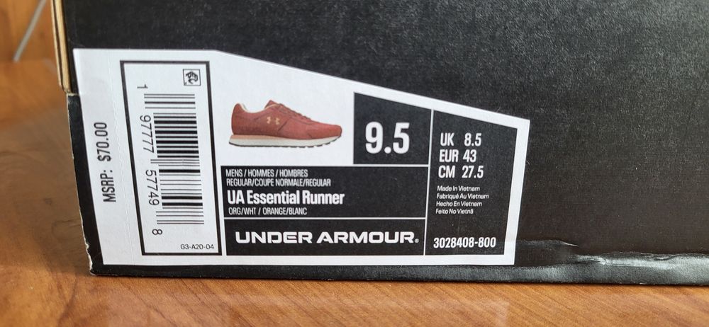 Кросівки Under Armour Essentinal Runne 27.5смr