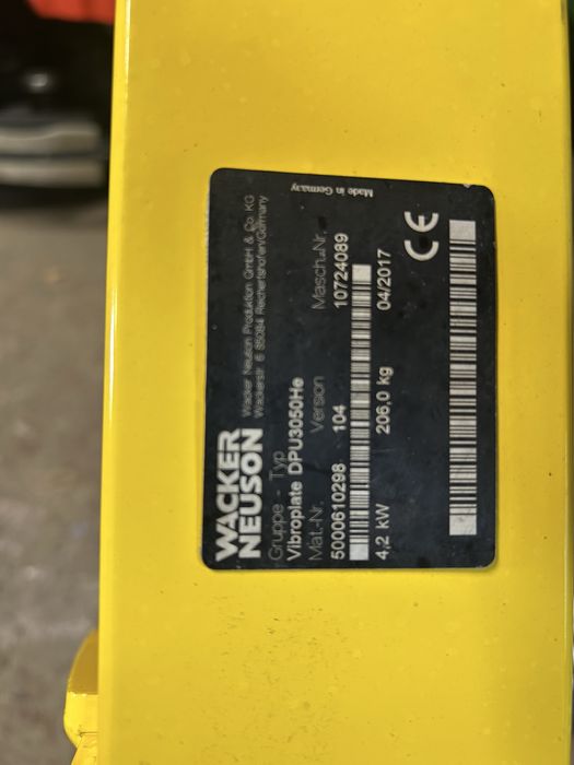 Zagęszczarka Wacker DPU 3050 rok 17 kg 206