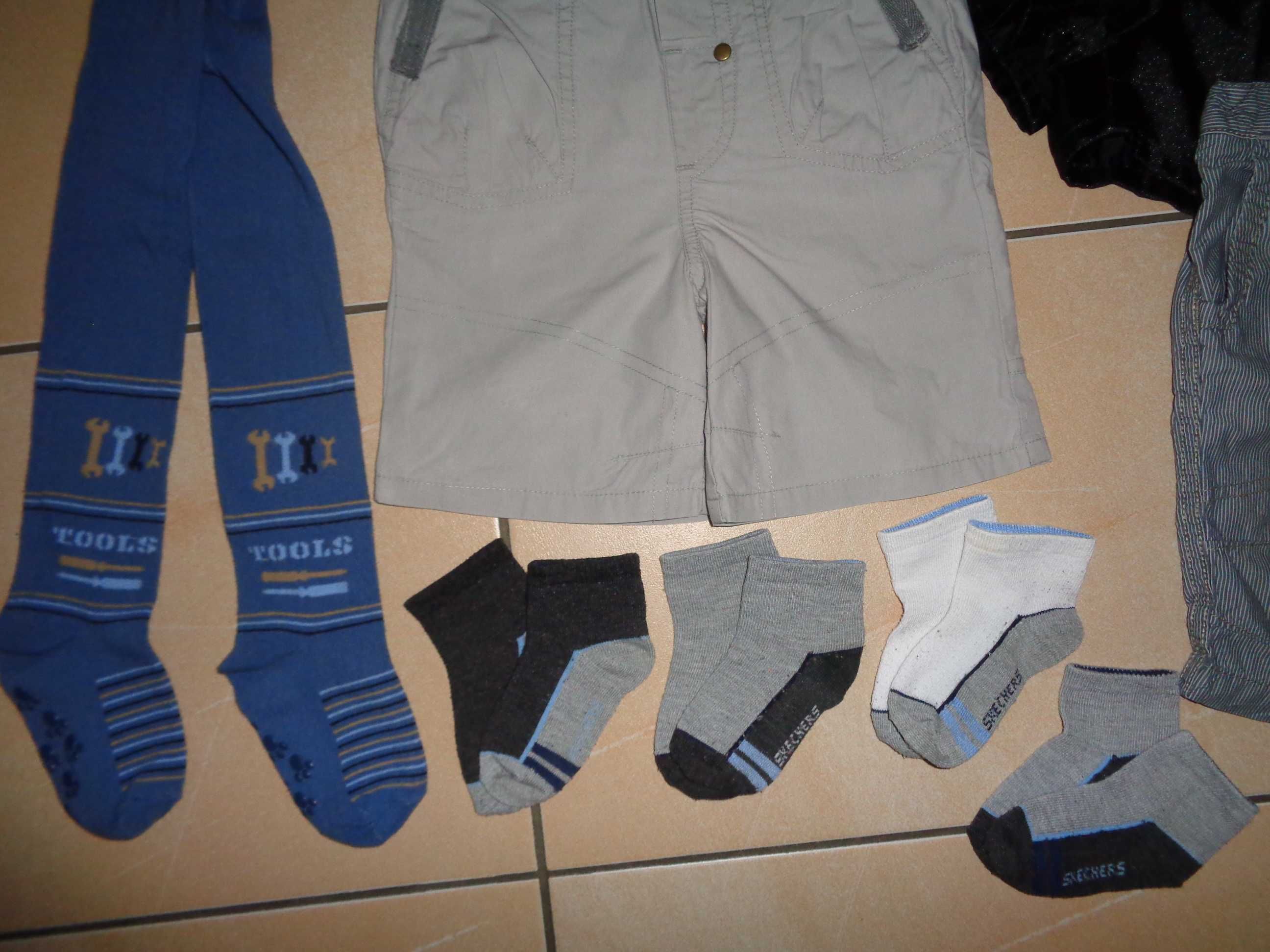 ZESTAW 4x Skechers skarpetki + rajtuzy + 3x krótkie spodenki 86 cm+