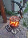 Grill ogrodowy felga nierdzewka