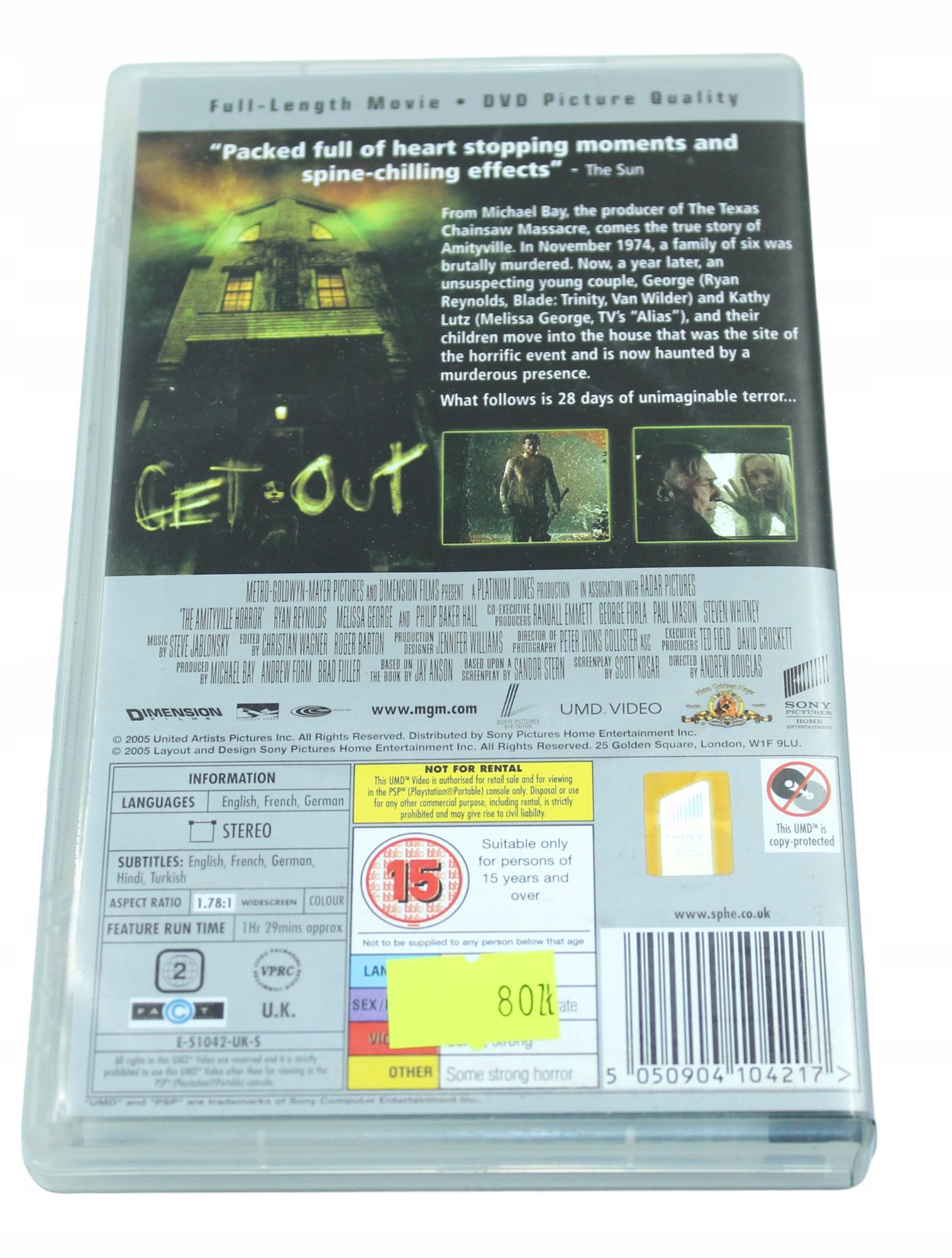 The Amityville Horror Film UMD PSP Sony