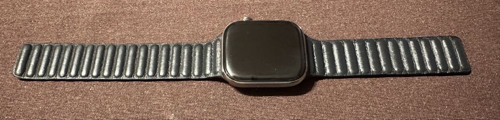 Oryginalny pasek skórzany do Apple Watch - kolor północy (midnight)