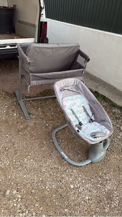 Vendo berço de bebe e cadeira baloiço