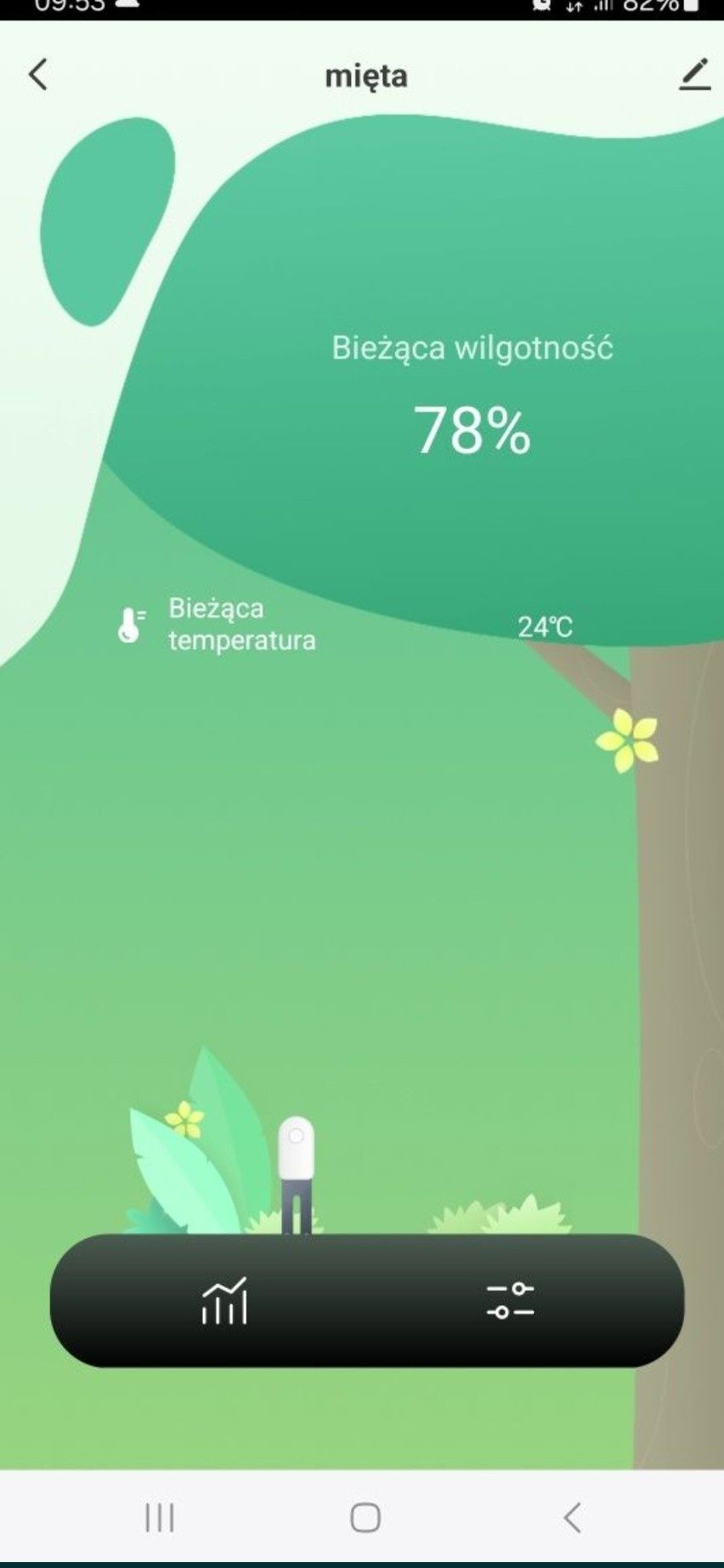 Wilgotnościomierz gleby + odczyt temperatury