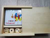Nowe karty do gry oraz kostki drewniane w pudełku