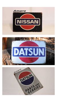 Placa/Chapa de Metal Vintage/Retro Datsun, Nissan (3 Modelos) | NOVAS