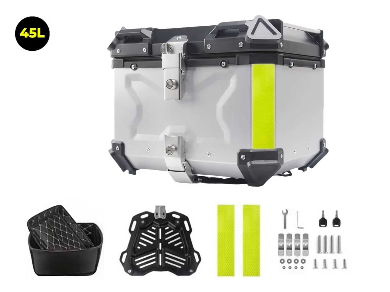 TOP CASE completas em alumínio preto e cinzento **NOVAS**