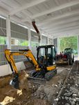 Wynajem minikoparki, usługi minikoparką, wiertnica, zagęszczarka JCB